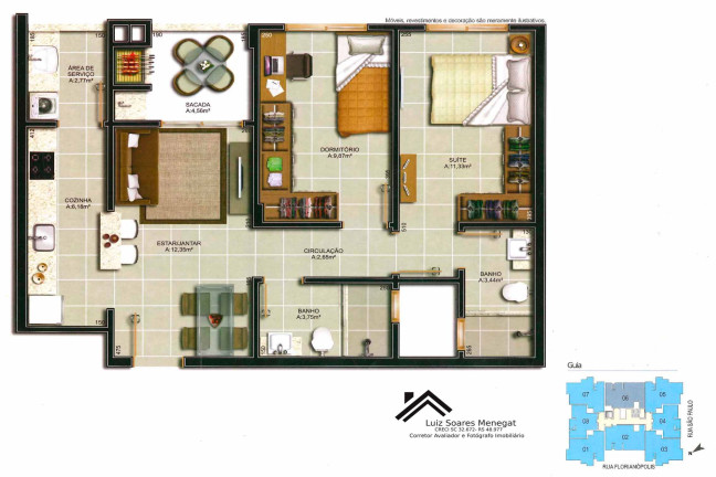 Imagem Apartamento com 2 Quartos à Venda, 69 m² em Centro - Balneário Rincão