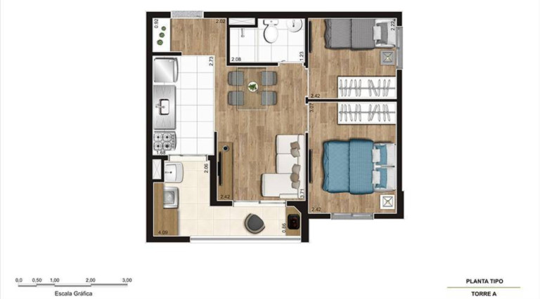 Apartamento com 2 Quartos à Venda, 41 m² em Mandaqui - São Paulo