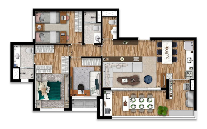 Imagem Apartamento com 3 Quartos à Venda, 66 m² em Vila Andrade - São Paulo
