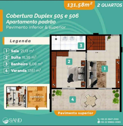 Imagem Apartamento com 2 Quartos à Venda, 87 m² em Prainha - Arraial Do Cabo