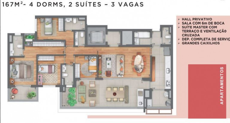 Apartamento com 4 Quartos à Venda, 167 m² em Vila Romana - São Paulo