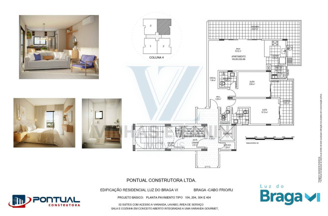 Imagem Apartamento com 2 Quartos à Venda, 103 m² em Braga - Cabo Frio