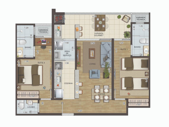 Imagem Apartamento com 2 Quartos à Venda, 76 m² em Itaguá - Ubatuba