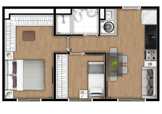 Apartamento com 1 Quarto à Venda, 24 m² em São Mateus - São Paulo