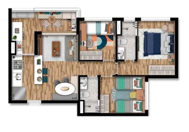 Imagem Apartamento com 3 Quartos à Venda, 66 m² em Vila Andrade - São Paulo