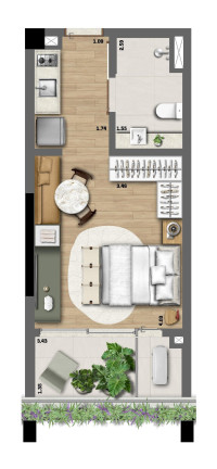 Apartamento com 1 Quarto à Venda, 39 m² em Sumaré - São Paulo