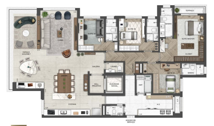 Apartamento com 4 Quartos à Venda, 220 m² em Vila Romana - São Paulo