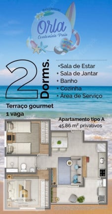 Imagem Apartamento com 2 Quartos à Venda, 47 m²