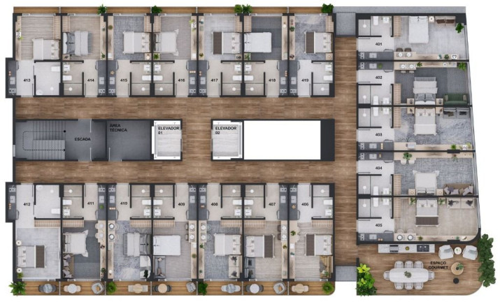Apartamento com 1 Quarto à Venda, 24 m² em Cabo Branco - João Pessoa