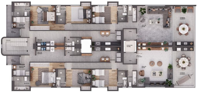 Apartamento com 3 Quartos à Venda, 175 m² em Poço - Cabedelo