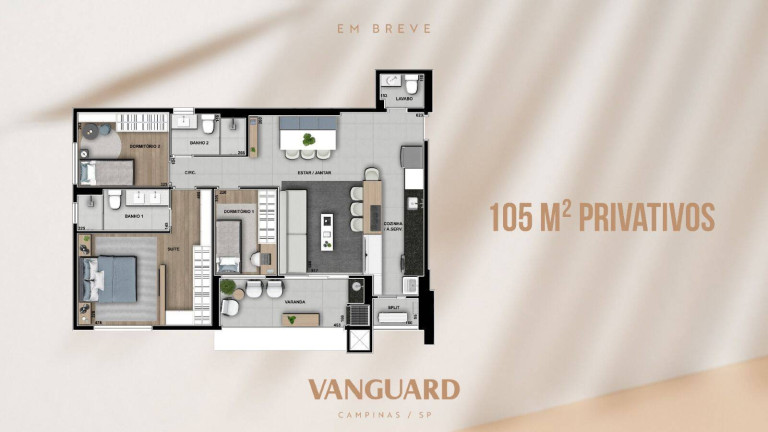 Imagem Apartamento com 2 Quartos à Venda, 68 m² em Chácara Da Barra - Campinas