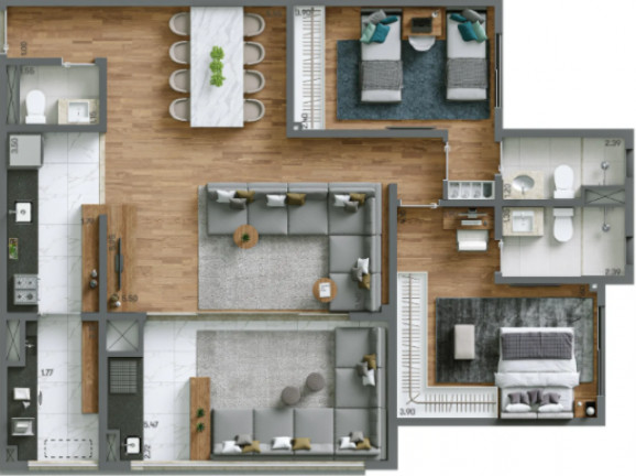 Imagem Apartamento com 2 Quartos à Venda, 72 m² em Alto Do Ipiranga - São Paulo