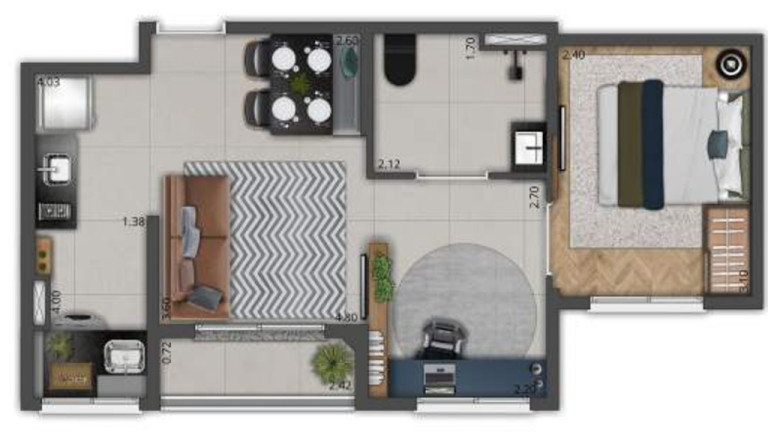 Imagem Apartamento com 1 Quarto à Venda, 39 m² em Alto De Pinheiros - São Paulo