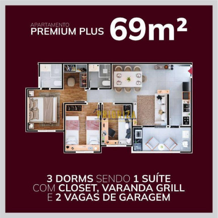 Imagem Apartamento com 3 Quartos à Venda, 69 m² em Reserva Carvalho Residencial - Sorocaba