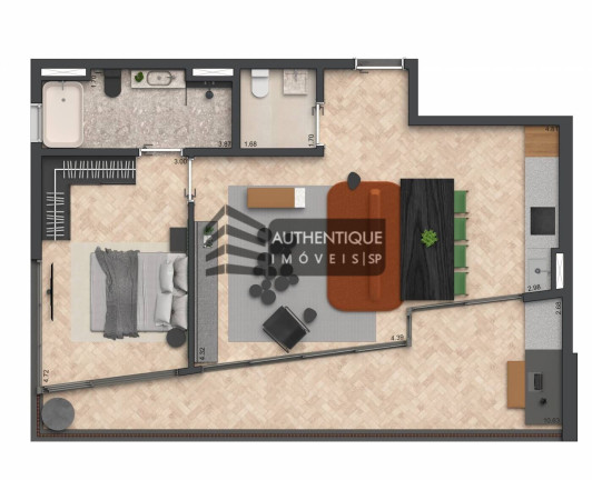 Apartamento com 1 Quarto à Venda, 122 m² em Jardins - São Paulo