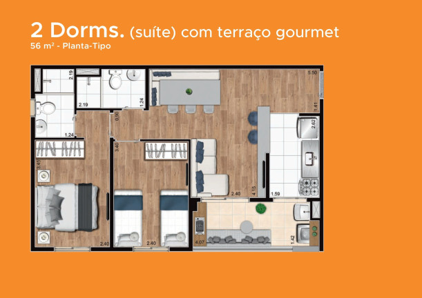 Imagem Apartamento com 2 Quartos à Venda, 45 m² em Jardim Imperador (zona Sul) - São Paulo