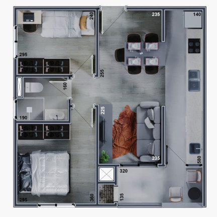Imagem Apartamento com 2 Quartos à Venda, 53 m² em São Luiz Da Sexta Légua - Caxias Do Sul