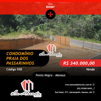 Imagem Terreno em Condomínio à Venda, 800 m² em Ponta Negra - Manaus