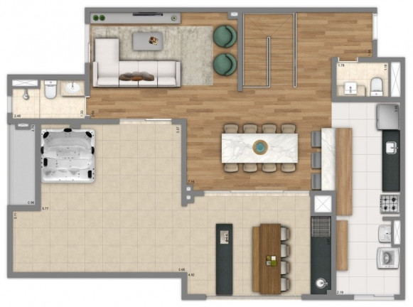 Imagem Apartamento com 4 Quartos à Venda, 121 m² em Jardim Itamarati - Campinas