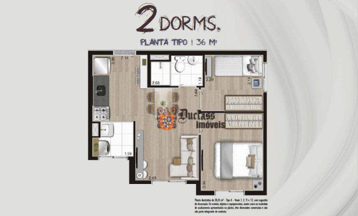 Imagem Apartamento com 2 Quartos à Venda, 36 m² em Cambuci - São Paulo