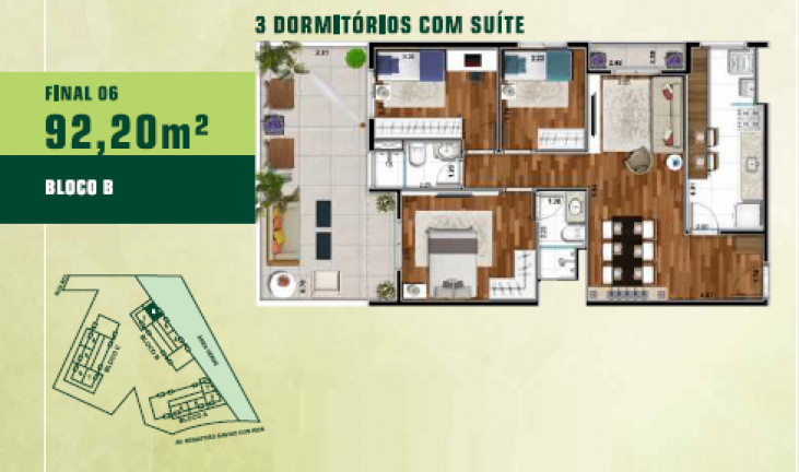 Imagem Apartamento com 3 Quartos à Venda, 74 m² em Jardim Tupanci - Barueri