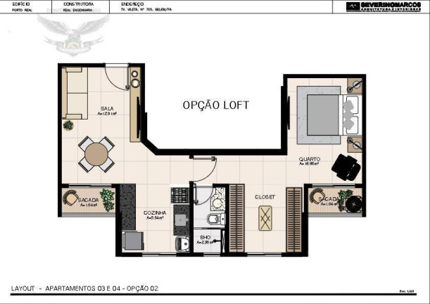 Imagem Apartamento com 2 Quartos à Venda, 49 m² em Marco - Belém