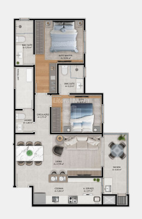 Imagem Apartamento com 2 Quartos à Venda, 78 m² em Centro - Itajaí