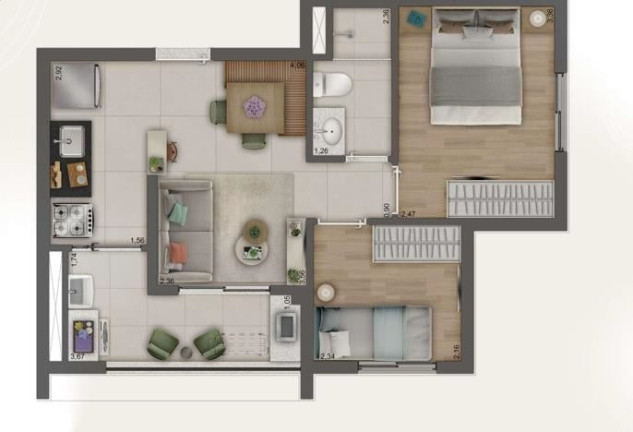 Apartamento com 2 Quartos à Venda, 49 m² em Barra Funda - São Paulo
