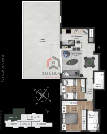 Imagem Apartamento com 2 Quartos à Venda, 114 m² em Menino Deus - Porto Alegre