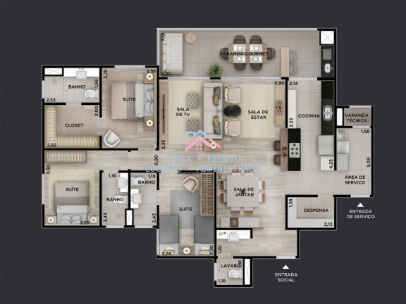 Imagem Apartamento com 4 Quartos à Venda, 141 m² em Jardim Campos Elísios - Jundiaí