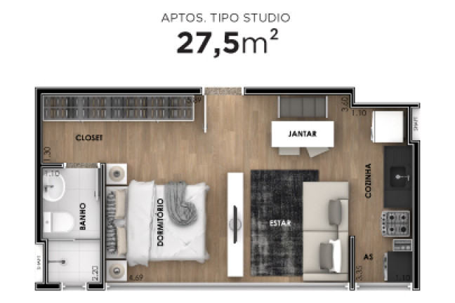 Apartamento à Venda, 28 m² em Vila Mazzei - São Paulo