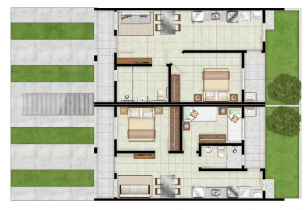 Imagem Casa de Condomínio com 2 Quartos à Venda, 49 m² em Campo Novo - Porto Alegre