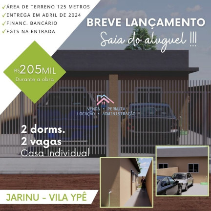 Imagem Casa com 2 Quartos à Venda, 50 m² em Vila Ypê - Jarinu
