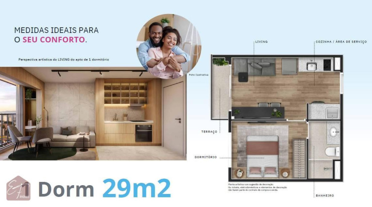 Imagem Apartamento com 1 Quarto à Venda, 29 m²