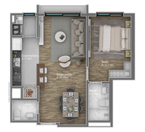 Imagem Apartamento com 2 Quartos à Venda, 78 m² em Av. Central - Gramado