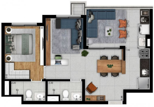 Imagem Apartamento com 3 Quartos à Venda, 68 m² em Vila Clementino - São Paulo