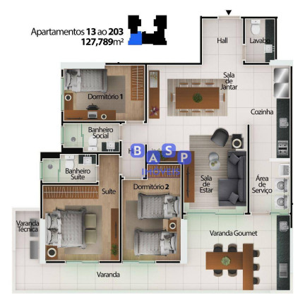Imagem Apartamento com 3 Quartos à Venda, 127 m² em Centro - Mongaguá