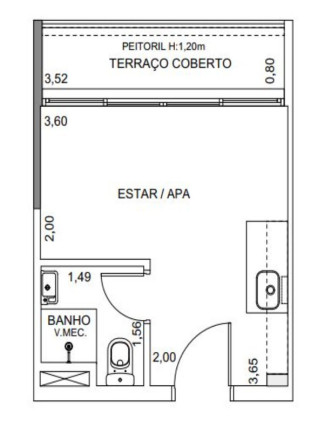 Flat com 1 Quarto à Venda, 18 m² em Bela Vista - São Paulo