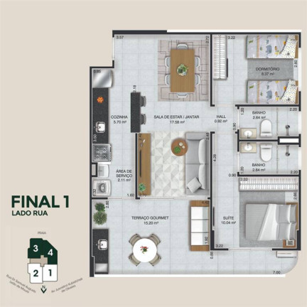 Imagem Apartamento com 2 Quartos à Venda, 72 m² em Caiçara - Praia Grande