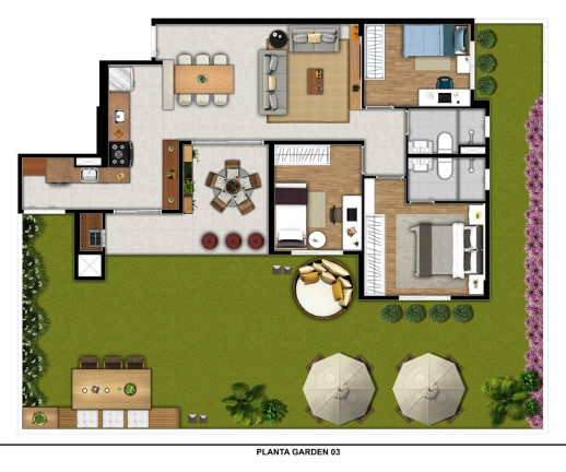 Imagem Imóvel com 3 Quartos à Venda, 76 m² em Unimart - Campinas