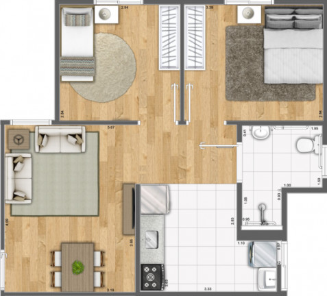 Imagem Apartamento com 2 Quartos à Venda, 51 m² em Parque Universitário De Viracopos - Campinas