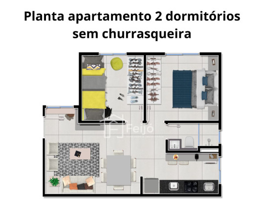 Imagem Apartamento com 2 Quartos à Venda, 44 m² em Lomba Do Pinheiro - Porto Alegre