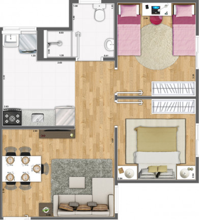 Imagem Apartamento com 2 Quartos à Venda, 51 m² em Parque Universitário De Viracopos - Campinas
