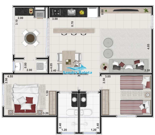 Imagem Apartamento com 2 Quartos à Venda, 65 m² em Itaguá - Ubatuba