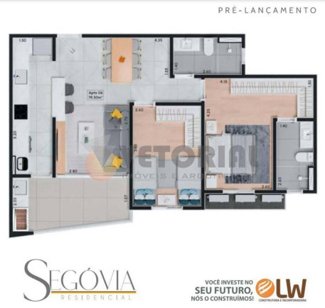 Imagem Apartamento com 2 Quartos à Venda, 72 m²