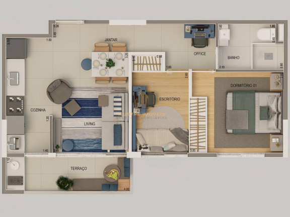 Imagem Apartamento com 2 Quartos à Venda, 46 m² em Bethaville I - Barueri