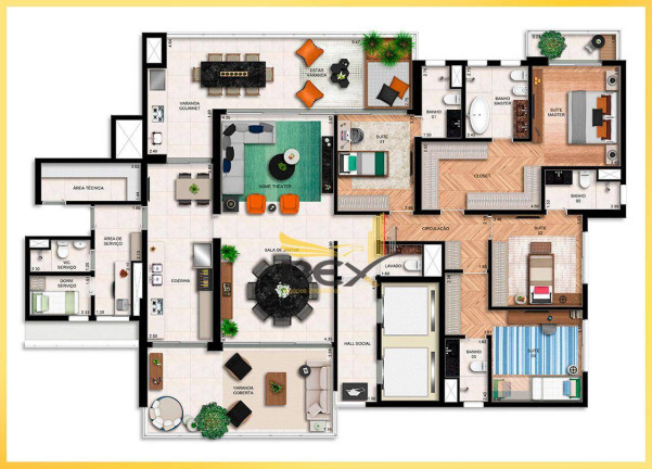 Apartamento com 4 Quartos à Venda, 282 m² em Alphaville Industrial - Barueri
