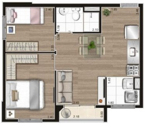 Apartamento com 2 Quartos à Venda, 37 m² em Barra Funda - São Paulo