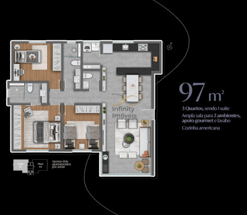 Imagem Apartamento com 3 Quartos à Venda, 97 m² em Buritis - Belo Horizonte