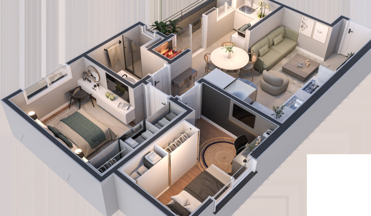 Imagem Apartamento com 2 Quartos à Venda, 56 m² em Cidade Nova - Caxias Do Sul
